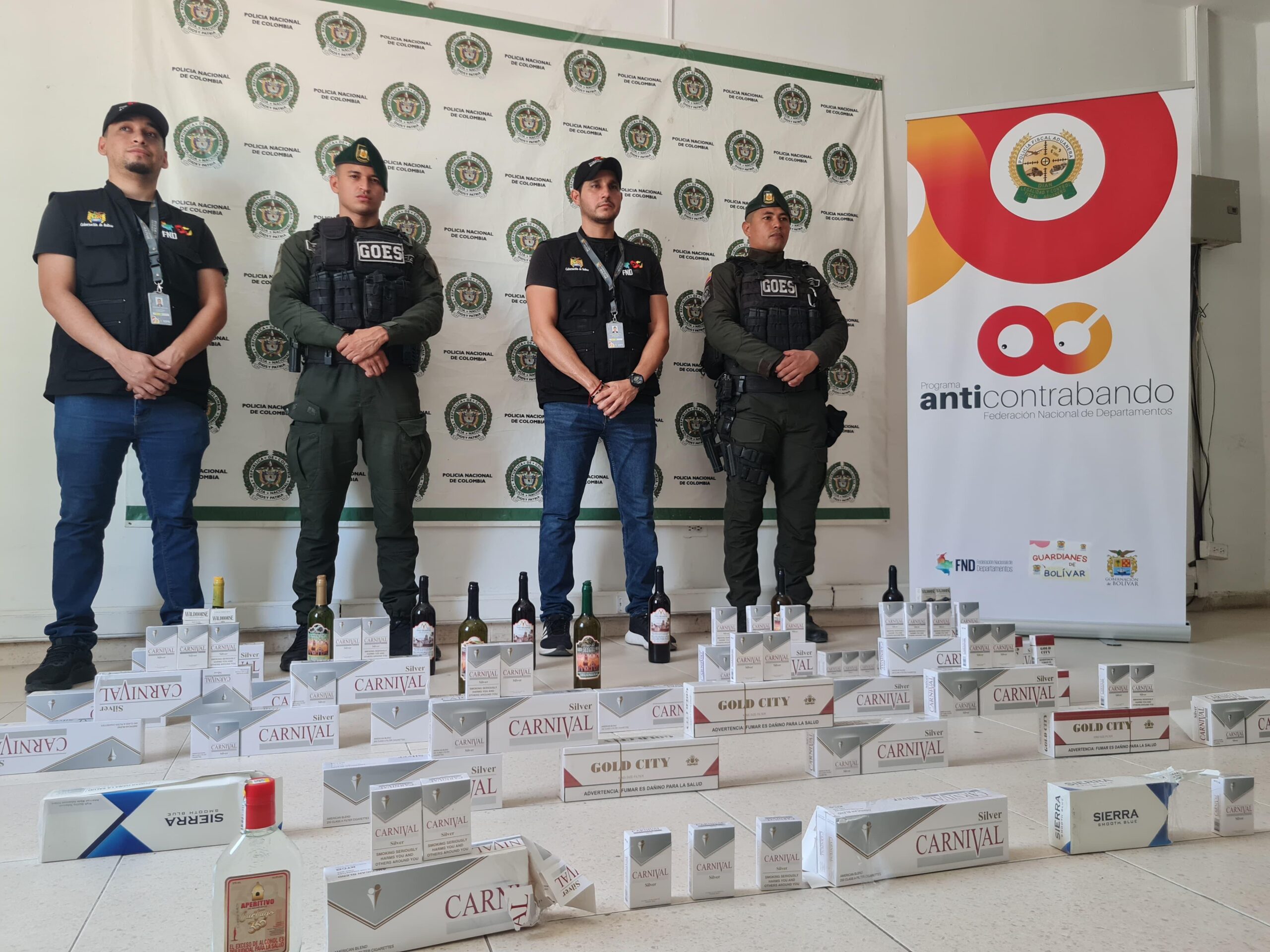 Gobernación de Bolívar y Policía Nacional intensifican acciones anticontrabando en Cartagena durante la Semana Santa