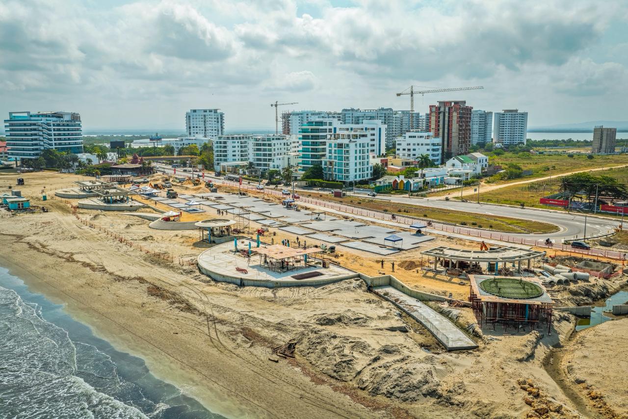 Gran Malecón del Mar alcanza 44 % de avance y consolida su ejecución en todos los frentes: Cartagena acelera su obra más ambiciosa